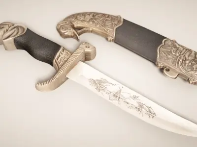 13 Knife - Collection Low-poly 3D model