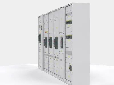 Switching cabinets server automation 3D model