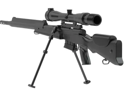 FR F2 sniper rifle 3D model