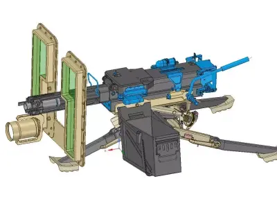 hk grenade launcher 3D model