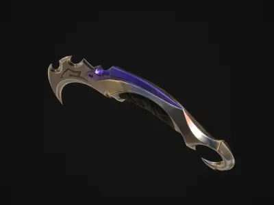 Reaver Karambit Knife Valorant Low-poly 3D model