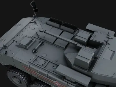 Boomerang BTR Tank Low-poly 3D model