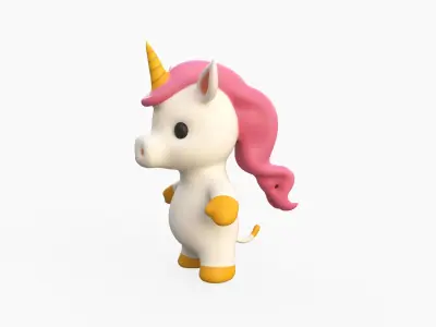 Little animal baby - Unicorn cute - Character015 Low-poly 3D model