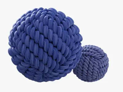 Decorative fabric balls Free 3D model