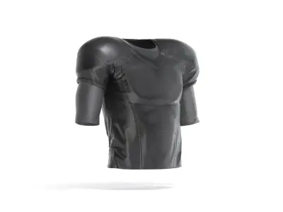 Black American Football Jersey - protect quarterback player uniform 3D model