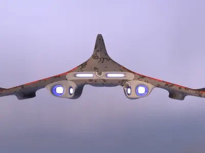 Aircraft Commercial Spaceship Fighter 3D model