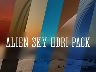 9 8K Alien Sky And Atmosphere Hdri Pack Low-poly 3D model