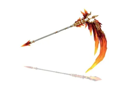 Crystal Scythe Low-poly 3D model