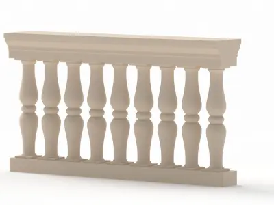 Classical Balustrade 3D model