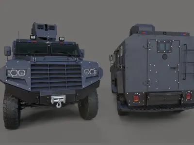 Roshel Senator APC  Low-poly 3D model