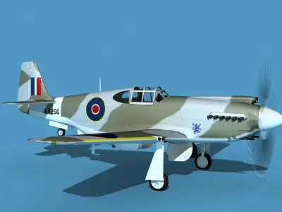 North American A-36A Apache V11 RAF 3D model