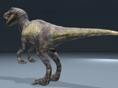 This dinosaur model  Raptor Low-poly 3D model