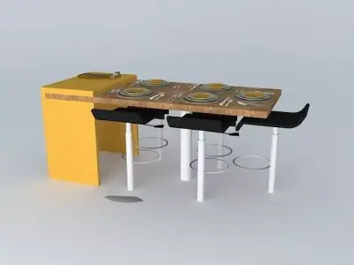 Game Dinner - Barbecue (FULL) Free 3D model