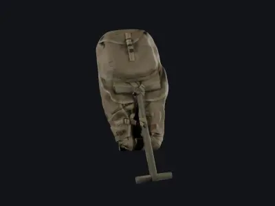 World War 2 US D-Day Backpack 3D model