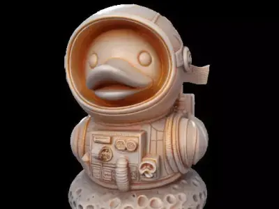 SPACE Duck   The Space Explorer Rubber Duck 3D print model