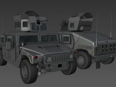 M1151 Humvee General Motors Low-poly 3D model