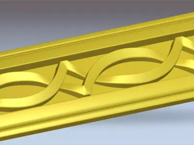 CNC Decorative Linear Relief - 3D Wood Carving Pattern Free 3D model