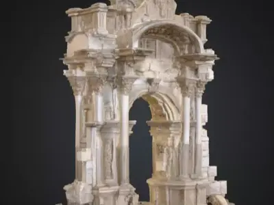 Majestic Ruins Low-poly 3D model