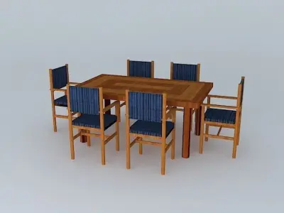 Dinng Table With Chairs Free 3D model