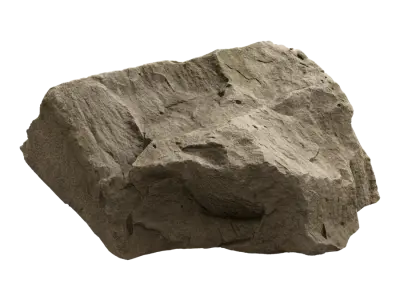  Pale Jagged Large Rock Boulder Model 