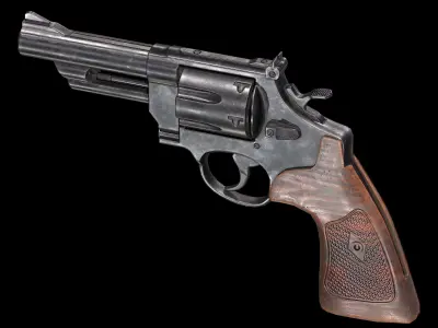 PISTOL WEAPON PACK LOW-POLY PBR Low-poly 3D model