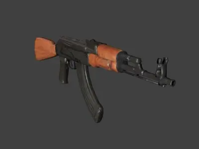 Kalashnikov rifle ready 3D model