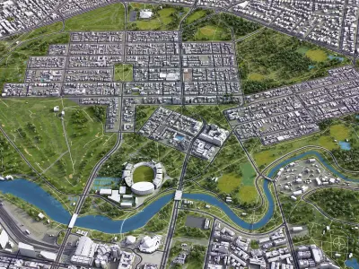 Adelaide Low-poly 3D model