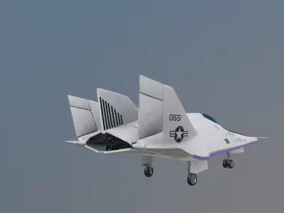 Martin Marietta X-24B - The FLYING FLATIRON Low-poly 3D model