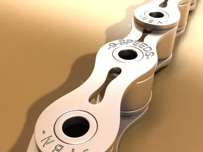 Bicycle Chain Link High res 3D model