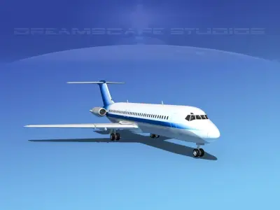 Douglas DC-9-30 Corporate 2 3D model