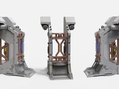 sci-fi Architecture kitbash 47 3D model