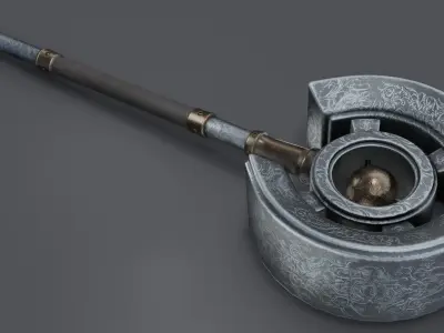 Hammer 09 Low-poly 3D model