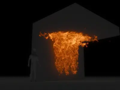 3D Wallfire Animation 3D model