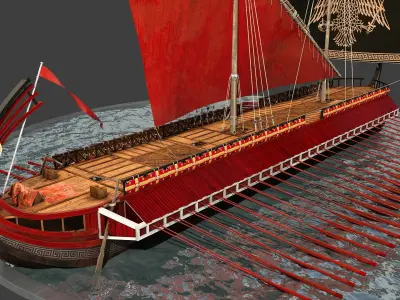 Greek Warship 3D model
