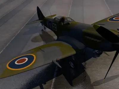 Supermarine Spitfire F Mk-14 - Mk-XIV 3D model
