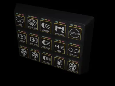 Haltech CAN 15 Button Keypad Free 3D model