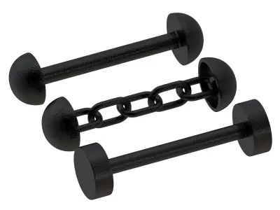 Naval Cannon Bars 3D model