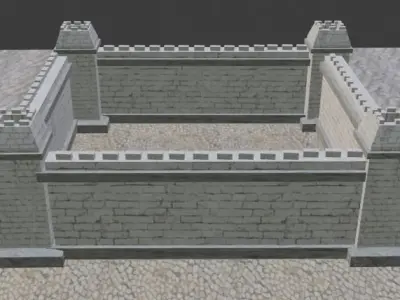 Fortress wall Free 3D print model