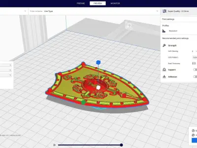 medieval shield 3D print model