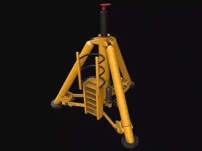 Aircraft Jack PBR Low-poly 3D model