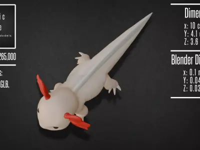 Axolotl Model 3D model