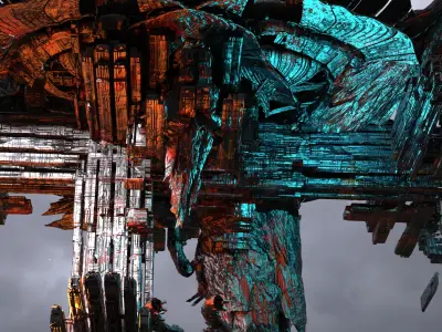 Golden Eclipse sovran mushroom tower 1 3D model