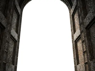 GOTHIC CASTLE BUILDING 25 Low-poly 3D model