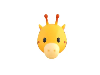Prop162 Giraffe Head 3D model