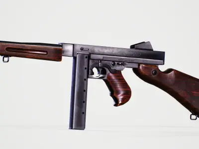 M1 THOMPSON - II WOLRD WAR - EUA ARMY Low-poly 3D model
