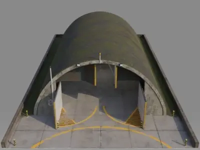 NATO AIRCRAFT SHELTER V1 Free low-poly 3D model