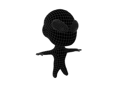 Cartoon Character Alien Monster v1 003 Low-poly 3D model