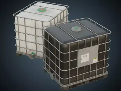 Water Container 1B Low-poly 3D model