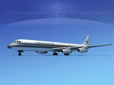 Douglas DC-8-63F Evergreen 3D model