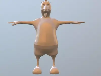 3D Chicken Base Mesh model Low-poly 3D model